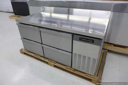 New continental cfb67-bs-d deep four drawer work top freezer frozen true twt for sale