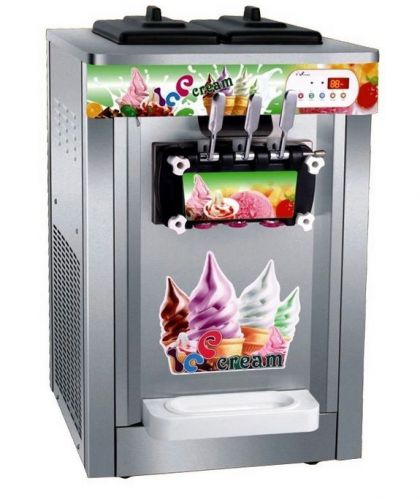 Commercial Counter Top Soft Ice Cream Machine 3 colors NEW Free Shipping