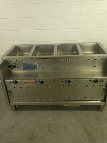 Seco-matic 4 Well Steam Gas Hot Food Table Dry or Moist Stainless Steel DMG4DS