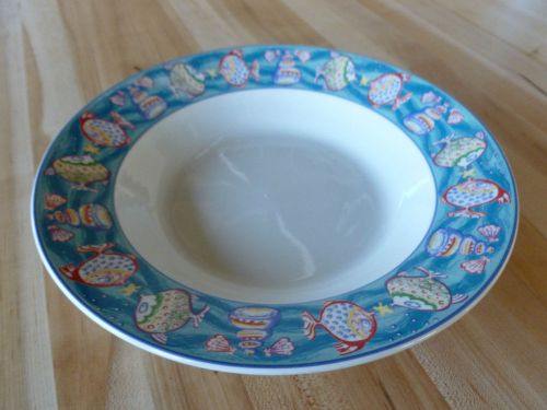 Churchill China Blue Sea &#039;n&#039; Sand 11-3/4&#034; Rimmed Pasta Plate (Each)