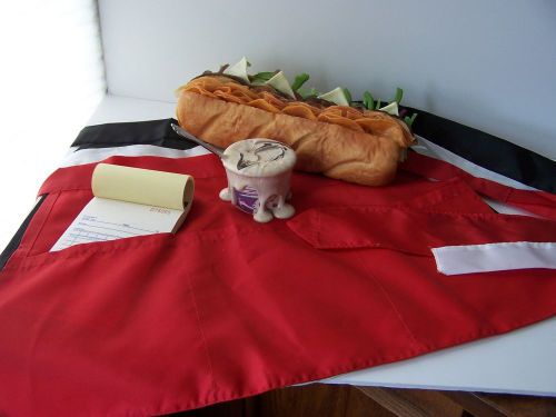 Vintage? inspired waitress diner carhop aprons x3 tie waist- pockets rockabilly for sale