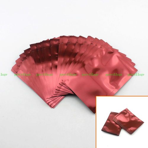 100 Lot ESD Anti Static Shielding Poly Bags Antistatic Open-Top Rose Red 9X13cm