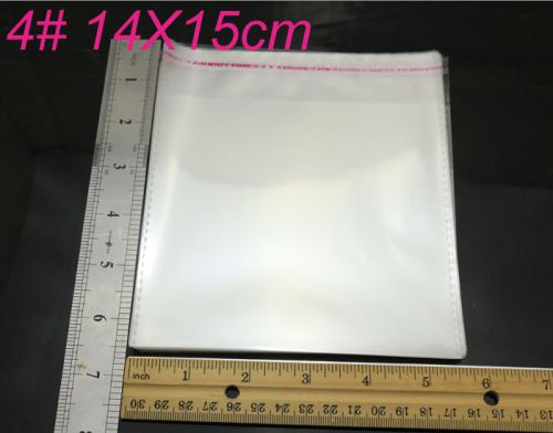 50PCS 14*15cm NEW OPP Clear Pack bags Poly Unsealed Self Adhesive bags Plastic