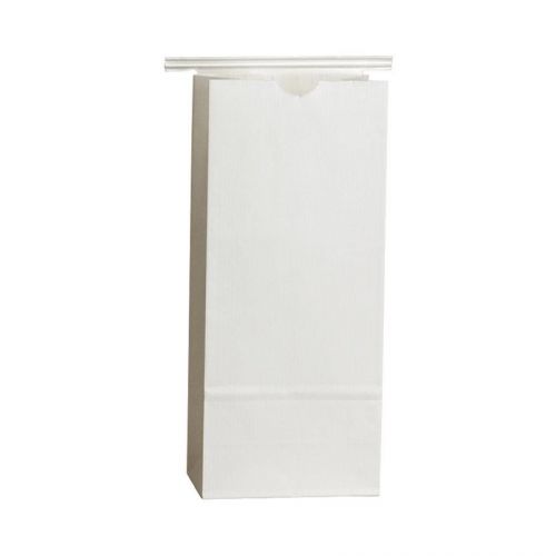 50 Tin Tie Bags - Plain Bright White - No Window 1/2 LB