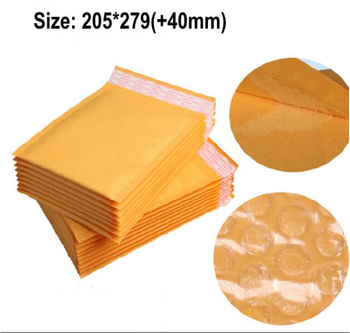 20Pcs 205x279mm Kraft Bubble Envelopes Padded Mailers Shipping Self-Seal Bags