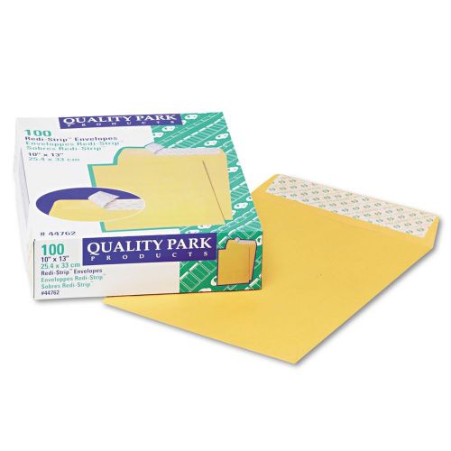 100 self-seal envelopes 10x13 28lb kraft manila shipping catalog mailing busines for sale