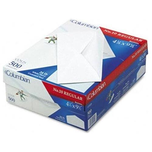 Meadwestvaco columbian plain white business envelope - #10 [4.12&#034; x (co125) for sale
