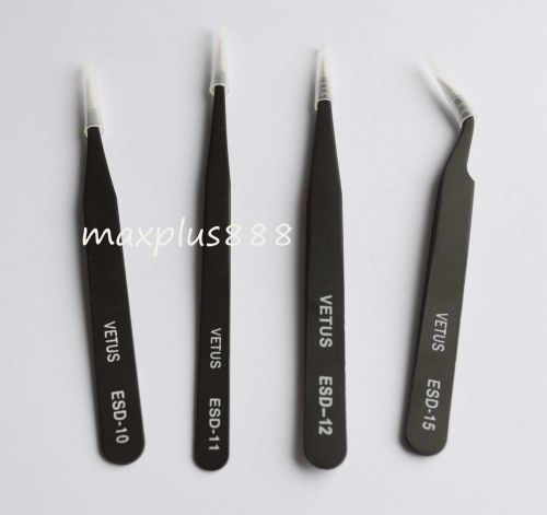 Esd-10+esd-11+esd-12+esd-15 tweezers vetus selected professional tools hrc40° for sale