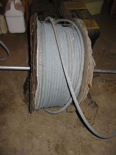 1/2&#034;  wire rope cable Galvanized 6x19 Seale   IWRC about 200  Feet -- New
