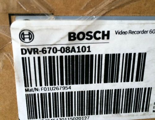 NIOB Factory Sealed Bosch #DVR-670-08A101 8-Channel DVR Digital Video Recorder
