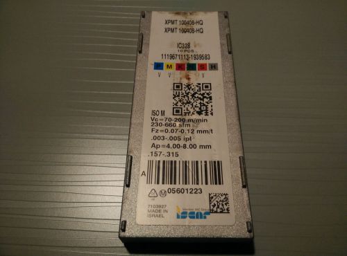 Iscar XPMT 100408-HQ IC328 Carbide Inserts (Qty. 10)