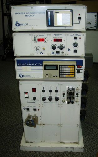 Belco Bioreactor Control System; 5 pumps, Temp. pH, O2, CO2. AS IS.