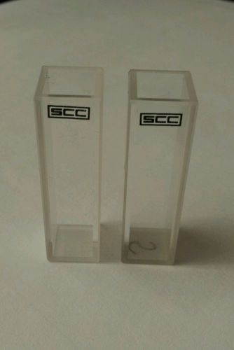Two standard 10mm cuvette cells black scc uv fisherbrand hellma 14-385-910c for sale