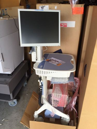 Metro flo 1760 medical flo carts workstation on wheels (with tablets!) for sale