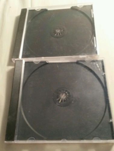 20  CD DVD Disc Black Plastic REGULAR Jewel Cases with artwork slot