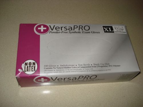 XL VersaPRO Power-Free Synthetic Exam Gloves - Blue, 100 Count XL