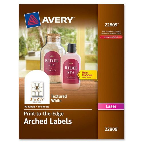 NEXT BUS DAY SHIP Avery 22809 Textured Arched Easy Peel Labels 3 x 2-1/4   90/Pk