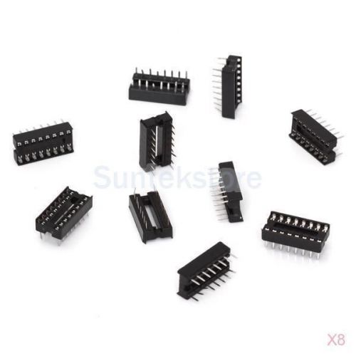 8x 10pcs 16pin 16 pin dip ic socket adapter 2.54mm pitch high quality #05147 for sale