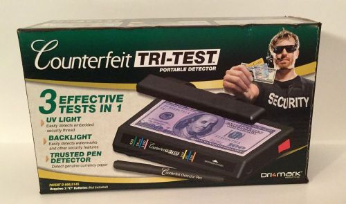 Tri-Test Ultraviolet Counterfeit Detection System Money Dollar Fake LED Detector
