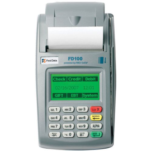First Data FD100 IP Credit Card Machine W/cables *No Merchant Account Required*