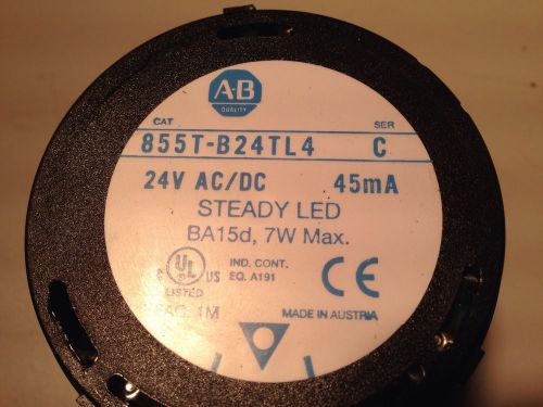 ALLEN-BRADLEY 855T-B24TL5 Red STACK LIGHT WITH 855E-LL24A BULB