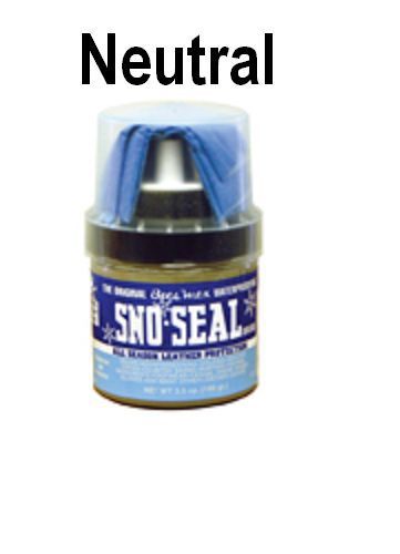 Sno-Seal Beeswax Boot Shoe Protection Conditioner Waterproof 4oz jar Atsko CLEAR
