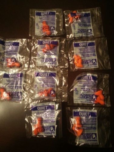 Howard leight quiet ear plugs 10 pair un-corded flexable stem insert for sale