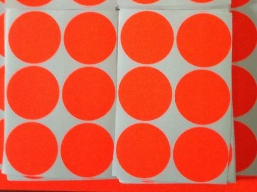 300+ sticker label large orange neon 1 5/8&#034; inch crafts garage/yardsale for sale