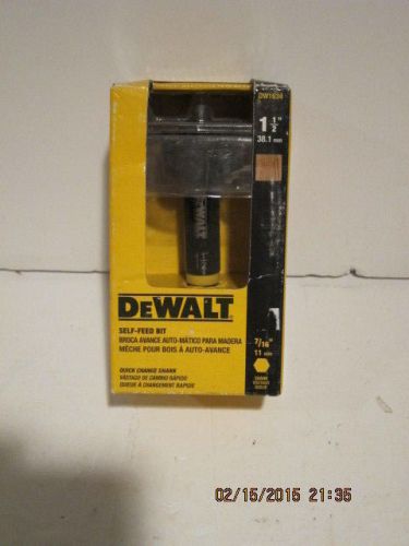 DEWALT DW1634 SELF-FEED BIT, 1-1/2&#034;, 7/16&#034; SHANK, FREE SHIPPING, NEW SEALED PAK!