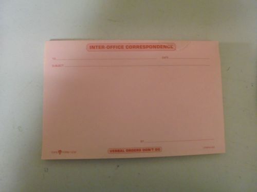 Tops Pink Inter-Office Corresponence Forms