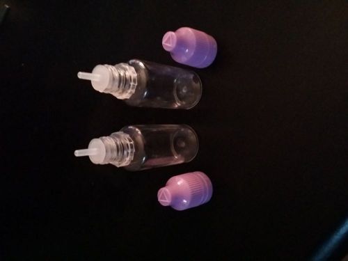 15 ml clear bottles with child and tamper proof caps