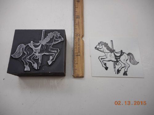 Letterpress Printing Printers Block, Carousel Horse, Merry Go Round Horse