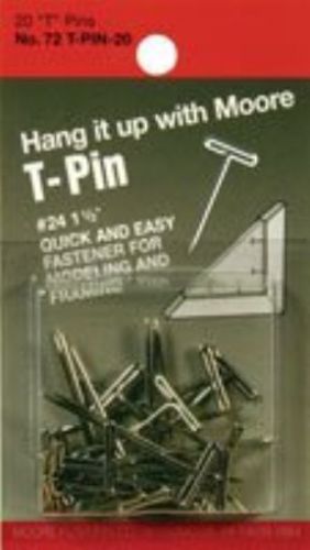 NEW Moore T-Pins 1.5Inch Pkg/20