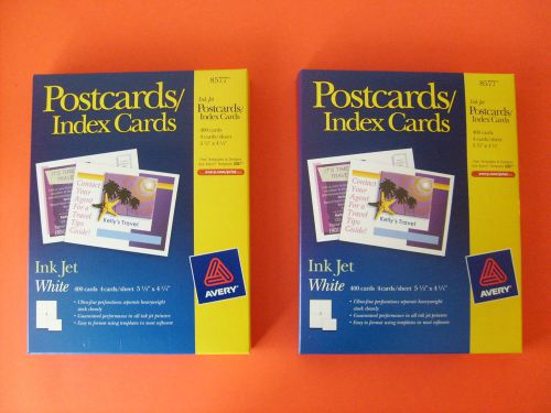 Avery 8577 Ink Jet Postcards Index Inkjet White 400 X 2 = 800 Cards - 5.5 x 4.25
