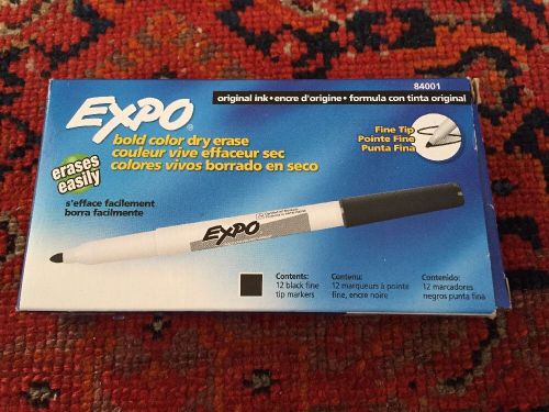 Expo Fine Tip Black 11 Markers New