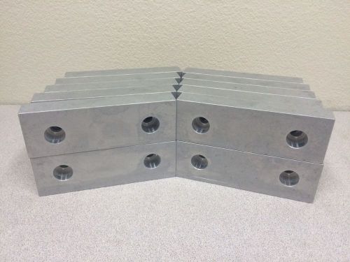 (10 pack) 6 x 2 x 1&#034; aluminum soft jaws for kurt 6&#034; vise smooth vibratory finish for sale
