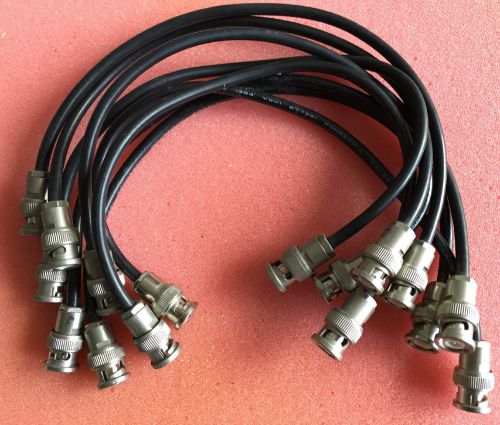 Lot of 8 13&#034; rg-58a/u coax cable with male bnc/male bnc for sale