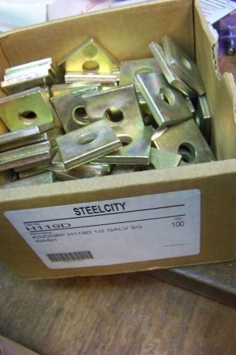 nib H-119-D Steel City SQUARE Washer ~ 100 ct