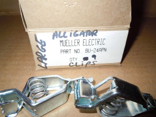 9 pcs.mueller bu-24apn spring clip/alligator type, test leads, power jumpers for sale
