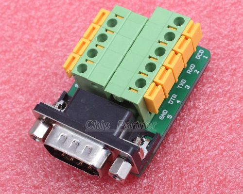 Db9-g6 db9 nut type connector 9pin male adapter terminal module rs232 for sale