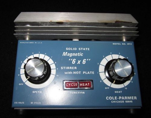 Cole Parmer 4812 Solid State Magnetic Stirrer Hot Plate 6X6
