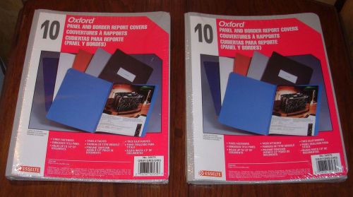 Oxford Panel &amp; Border Report 3-fastener covers No. 52575 grey, two 10 packs