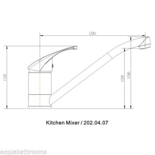 Valli kitchen mixer tap taps - basin sink mixer - chrome for sale
