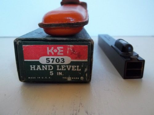 Vintage Kueffel Esser K&amp;E Hand Level  D Leather Case Parts Tool Survey cib