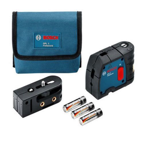 Bosch gpl3 3-point self leveling alignment laser*100 feet*30 m w batteries &amp; moe for sale