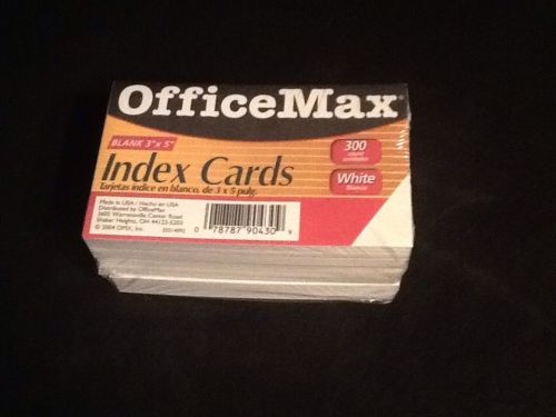 OfficeMax White Index Cards ( 3&#034; x 5&#034; ) 300 Count