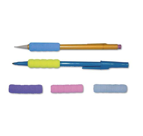 Tatco Ribbed Pencil Cushions 1-3/4&#034; Assorted 50/Set Comfortable Writing Grip