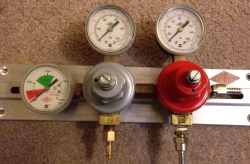 Taprite co2 adjustable regulators gauges 3 fountain soda machine parts set lot for sale