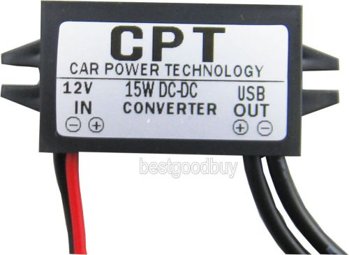Dual USB output 12V to 5V DC-DC Buck step down car Power converter Power supply