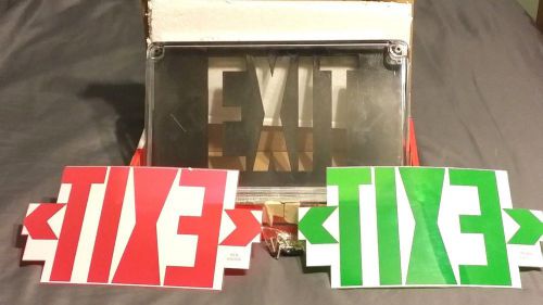 New sure-lites uxukbk nema 4x ip66 2 face exit sign red green emergency light for sale